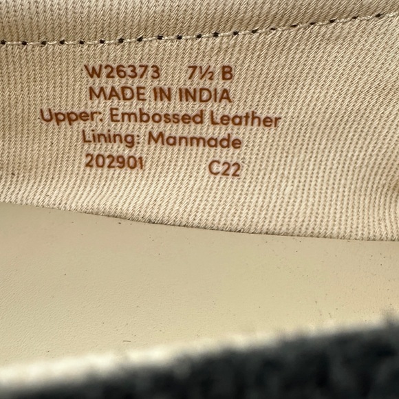 Cole Haan Keira Ballet Flats Pewter Lizard Embossed Leather Women’s 7.5 B NEW - Picture 7 of 9